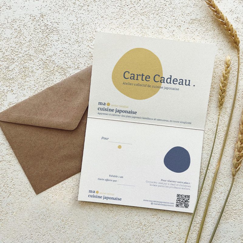 ATELIER CUISINE JAPONAISE CARTE CADEAU